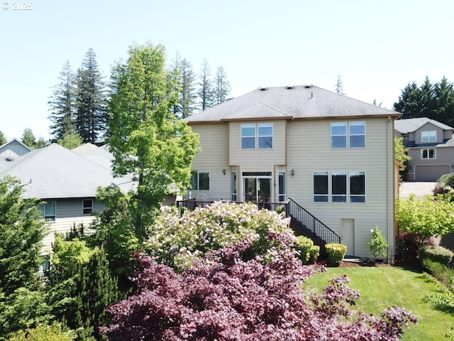 4119 Forest View Dr, Washougal, WA 98671 - back of property with stairway
