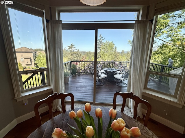 view of sunroom