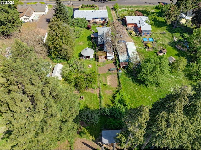 aerial view featuring a residential view