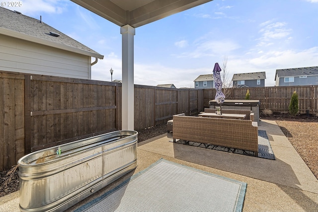 view of patio / terrace featuring a fenced backyard