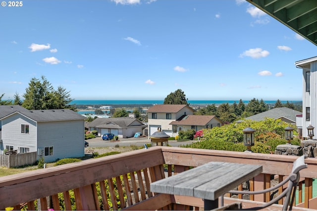 705 Prefontaine Dr, Coos Bay, OR 97420 - balcony with a water view and a residential view