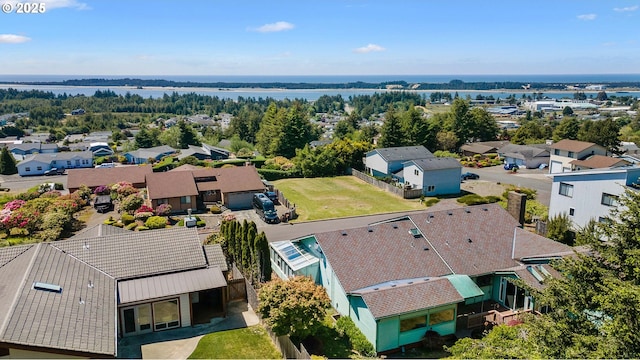 705 Prefontaine Dr, Coos Bay, OR 97420 - aerial perspective of suburban area with a nearby body of water