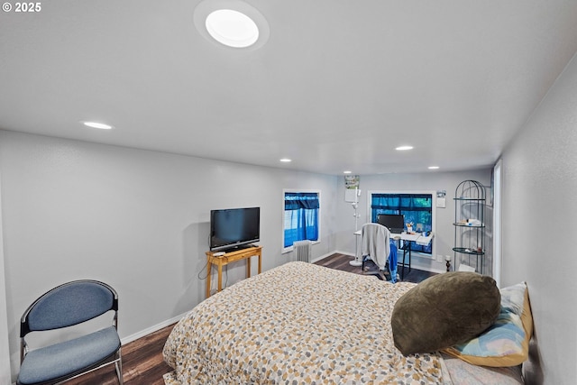 705 Prefontaine Dr, Coos Bay, OR 97420 - bedroom featuring dark wood finished floors, recessed lighting, and baseboards