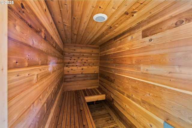 705 Prefontaine Dr, Coos Bay, OR 97420 - sauna / steam room with wooden walls and wooden ceiling