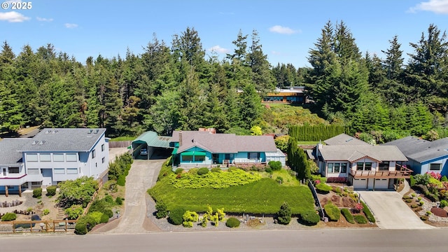 705 Prefontaine Dr, Coos Bay, OR 97420 - view from above of property featuring a forest