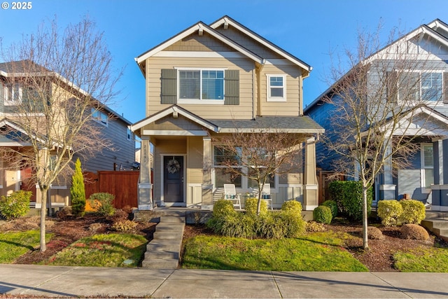 craftsman-style home with a porch