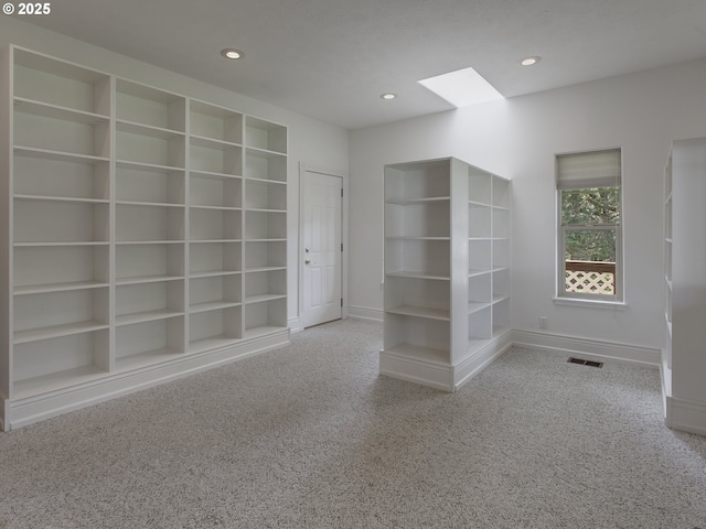 17234 Oakdale Rd, Dallas, OR 97338 - spare room featuring recessed lighting, carpet, visible vents, and a skylight