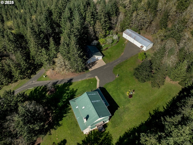 17234 Oakdale Rd, Dallas, OR 97338 - drone / aerial view featuring a wooded view
