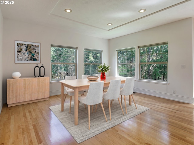 17234 Oakdale Rd, Dallas, OR 97338 - dining space with radiator heating unit, recessed lighting, and light wood-style floors