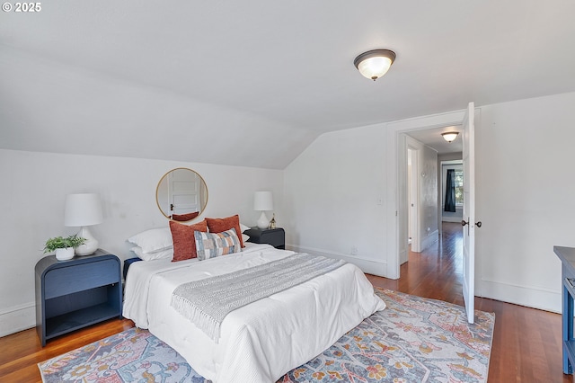7315 N Smith St, Portland, OR 97203 - bedroom featuring wood finished floors and lofted ceiling