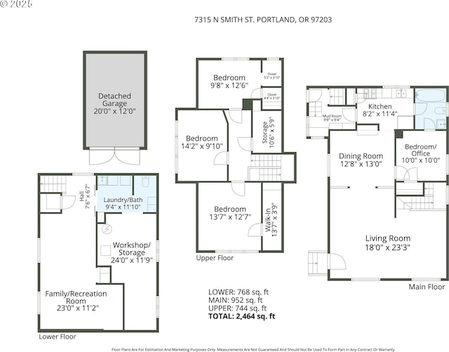 7315 N Smith St, Portland, OR 97203 - view of property floor plan