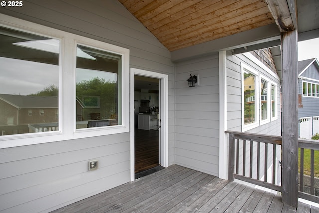 2343 N Fork Rd, Seaside, OR 97138 - view of wooden deck