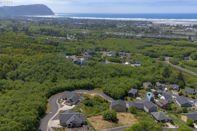 2343 N Fork Rd, Seaside, OR 97138 - aerial overview of property's location with a large body of water, a forest, and nearby suburban area