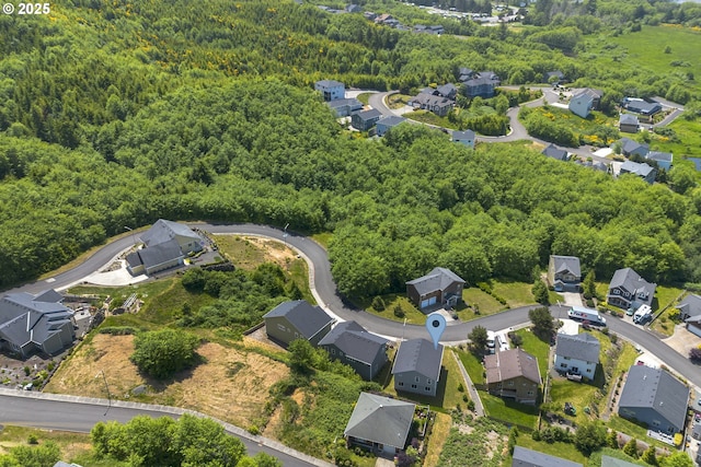 2343 N Fork Rd, Seaside, OR 97138 - aerial view of property and surrounding area with a heavily wooded area and nearby suburban area