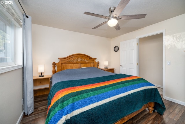 33218 SW Day St, Scappoose, OR 97056 - bedroom featuring dark wood-type flooring and ceiling fan