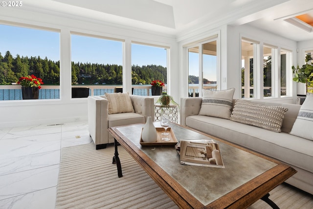 1308 Northshore Rd, Lake Oswego, OR 97034 - sunroom / solarium featuring marble finish floors