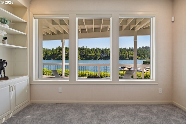 1308 Northshore Rd, Lake Oswego, OR 97034 - empty room with carpet and a water view