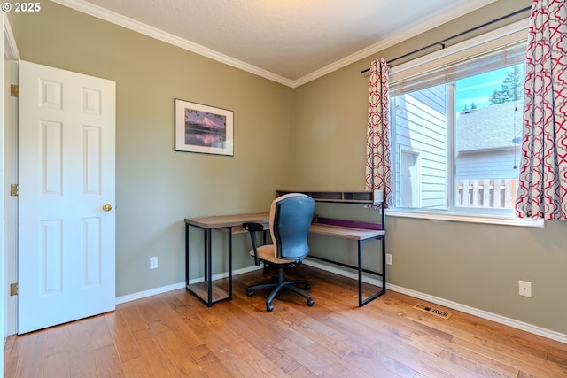 308 SW 38th Loop, Gresham, OR 97080 - office space with wood finished floors, crown molding, and a textured ceiling