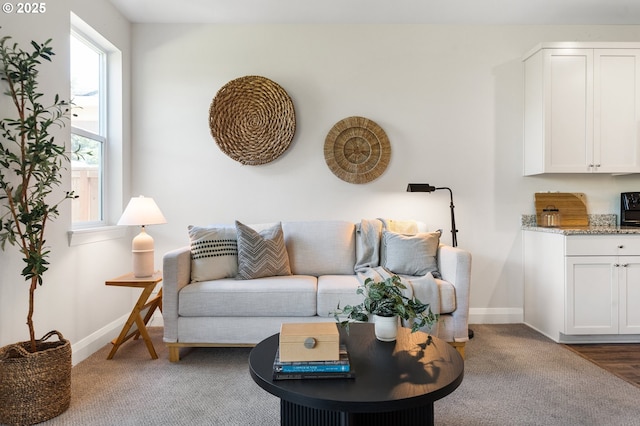 2310 S Heather St, Cornelius, OR 97113 - carpeted living area featuring baseboards