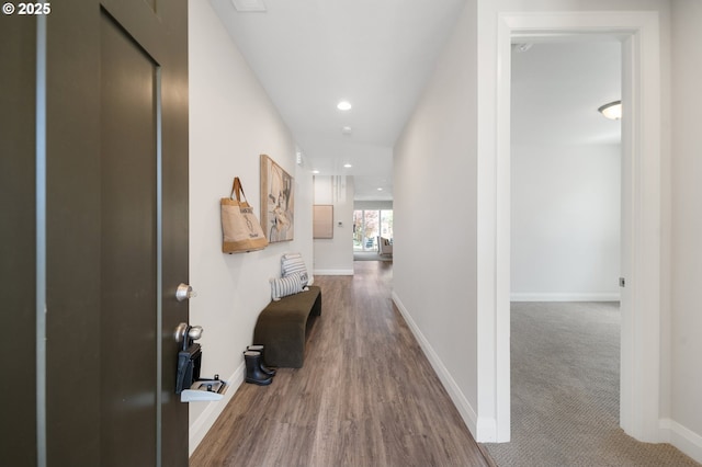 2310 S Heather St, Cornelius, OR 97113 - hallway featuring wood finished floors and recessed lighting