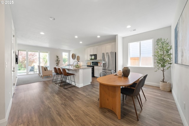 2310 S Heather St, Cornelius, OR 97113 - dining room with wood finished floors and recessed lighting