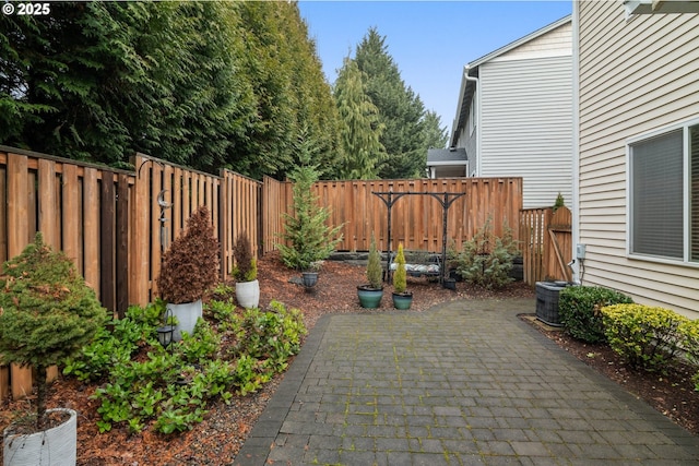 view of patio / terrace featuring a fenced backyard