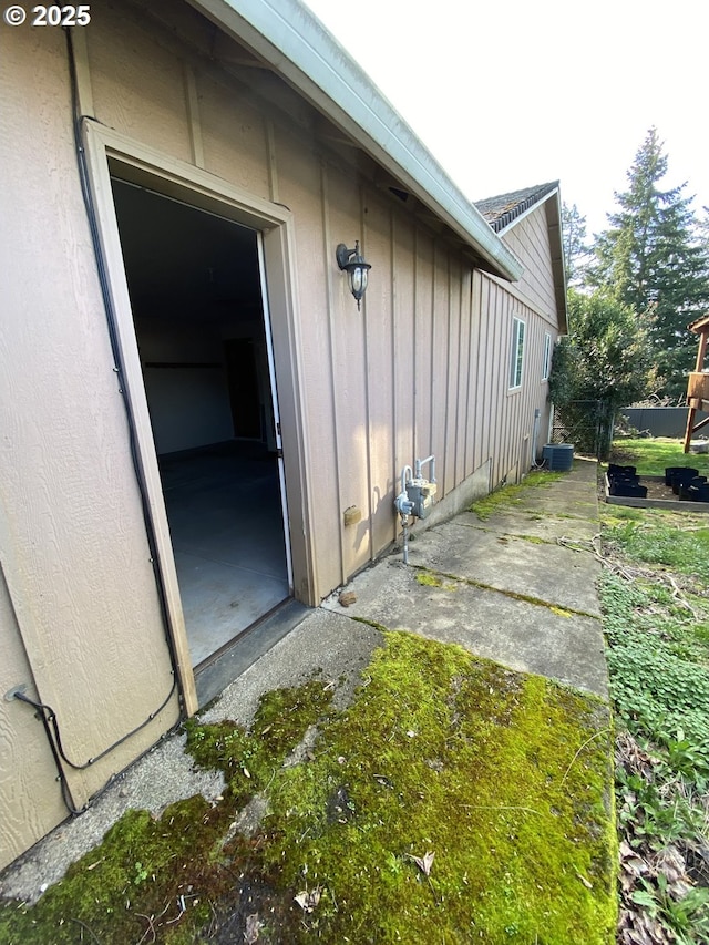 view of side of home with board and batten siding