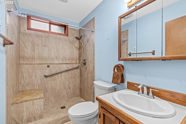 39402 NE 211th Ave, Amboy, WA 98601 - full bathroom with toilet, tiled shower, and vanity