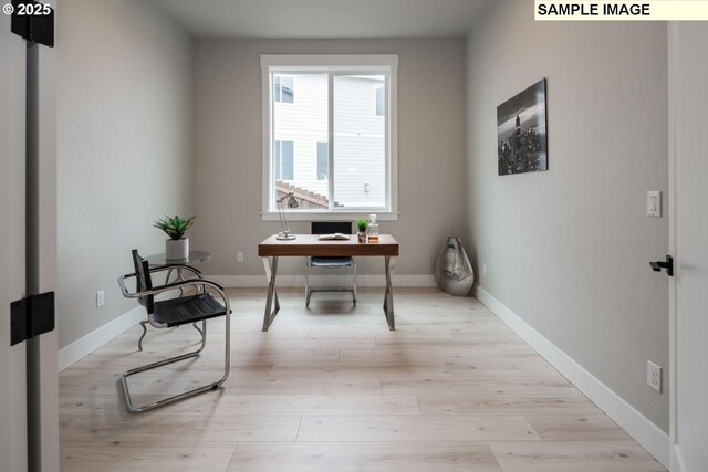 8002 N Haregrave St, Camas, WA 98607 - home office with light wood finished floors and baseboards