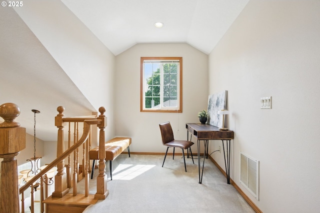 8355 SW 159th Pl, Beaverton, OR 97007 - office space featuring light carpet, lofted ceiling, and baseboards