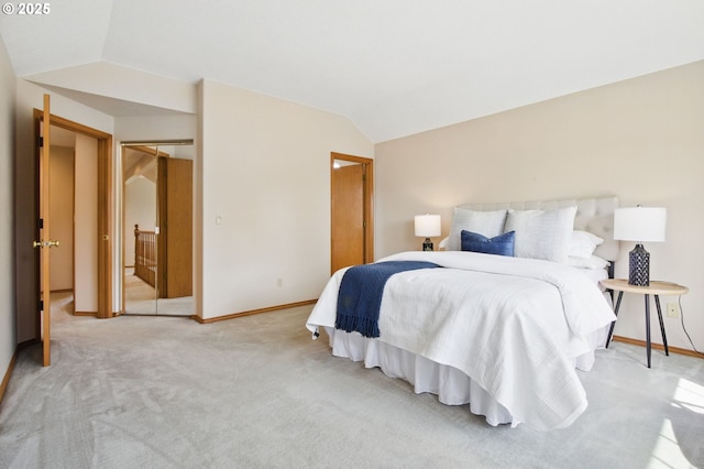 8355 SW 159th Pl, Beaverton, OR 97007 - bedroom featuring vaulted ceiling, carpet floors, and baseboards