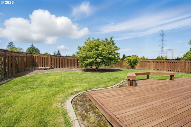 8355 SW 159th Pl, Beaverton, OR 97007 - view of yard featuring a deck