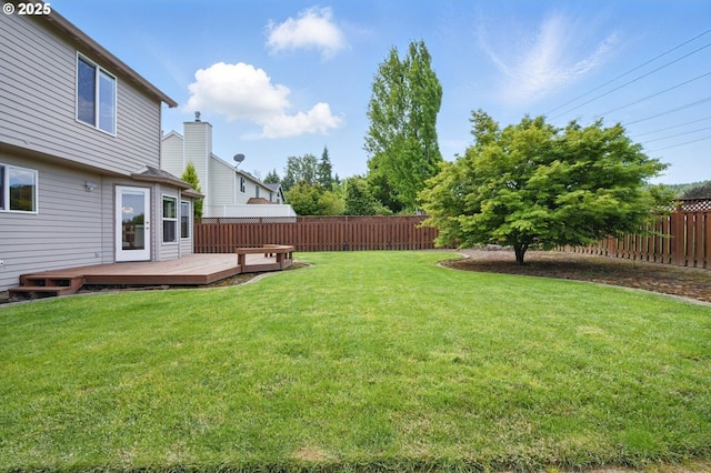 8355 SW 159th Pl, Beaverton, OR 97007 - view of yard featuring a deck