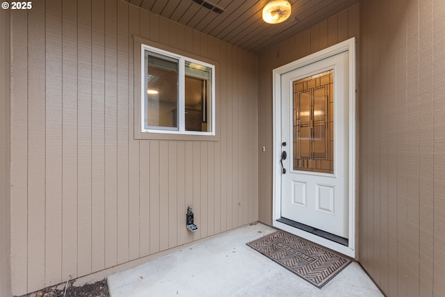 view of doorway to property