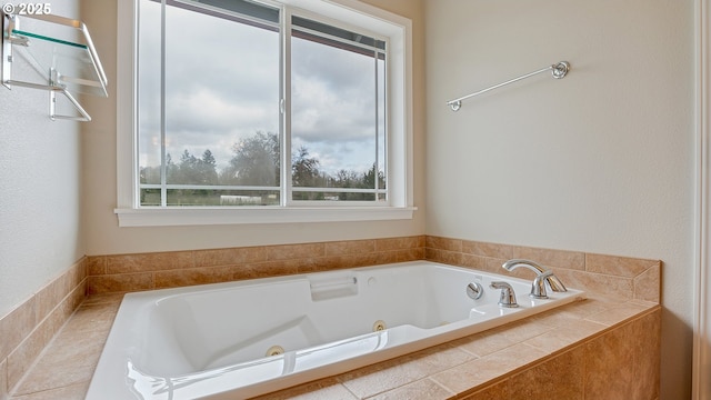 bathroom featuring a whirlpool tub