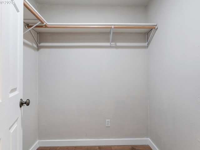 spacious closet featuring wood-type flooring