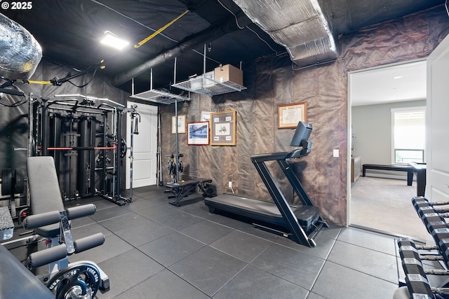 view of exercise area