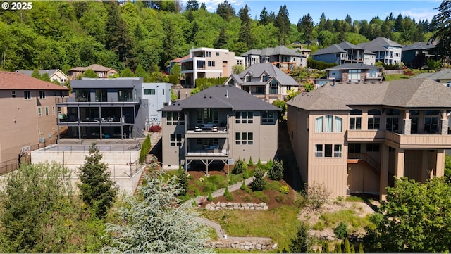bird's eye view featuring a residential view