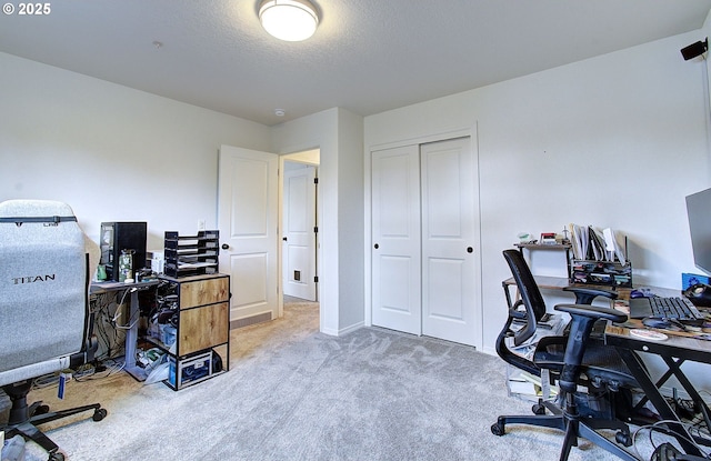 14008 SE Center St Unit A, Portland, OR 97236 - home office with carpet flooring and a textured ceiling