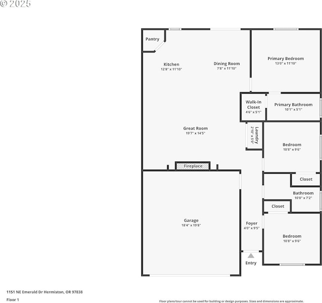 1197 NE Emerald Dr, Hermiston, OR 97838 - view of home floor plan