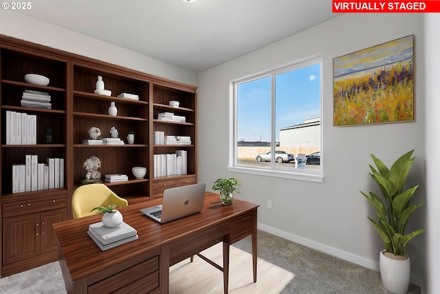 1197 NE Emerald Dr, Hermiston, OR 97838 - office area featuring baseboards and light carpet