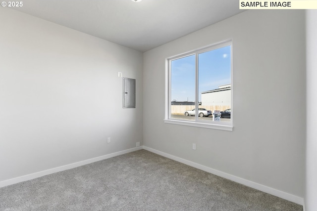 1197 NE Emerald Dr, Hermiston, OR 97838 - spare room featuring electric panel and carpet flooring