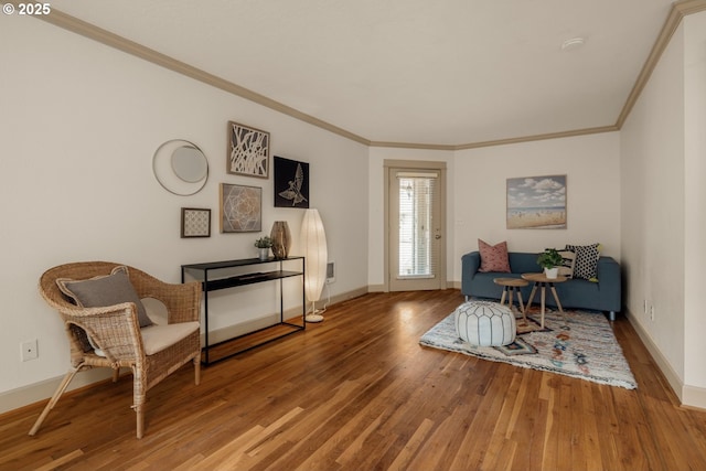 9334 N Lombard St Unit 7, Portland, OR 97203 - sitting room with wood finished floors and crown molding