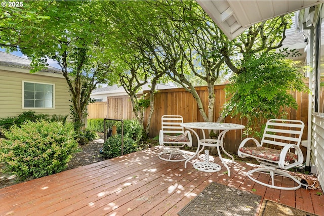 14426 SE Princeton Village Way, Clackamas, OR 97015 - deck featuring a fenced backyard