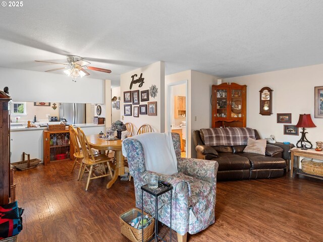 720 SE Rene Ave, Gresham, OR 97080 - living area featuring dark wood-style flooring and ceiling fan