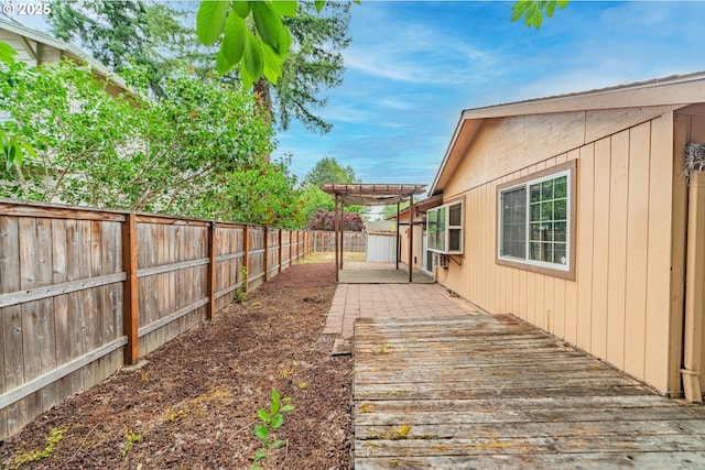 5715 SW 191st Ave, Beaverton, OR 97078 - wooden terrace with a pergola and a fenced backyard