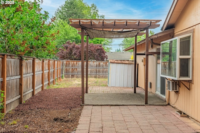 5715 SW 191st Ave, Beaverton, OR 97078 - fenced backyard featuring a patio area, a pergola, and cooling unit