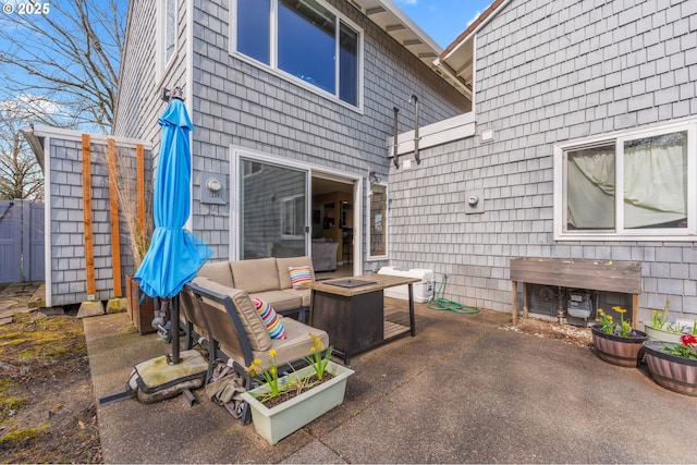 601 N Tomahawk Island Dr, Portland, OR 97217 - view of patio with an outdoor living space