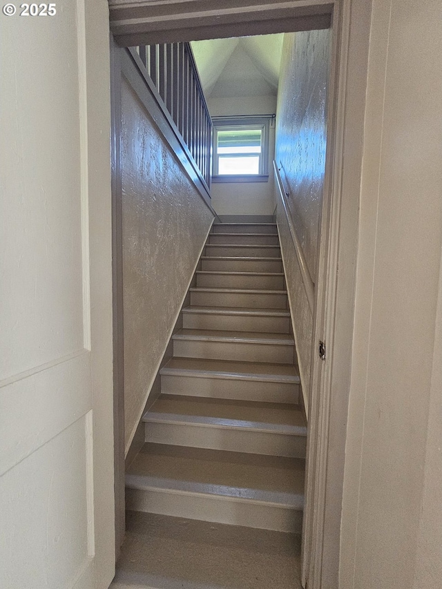 1760 W Broadway, Eugene, OR 97402 - staircase with vaulted ceiling