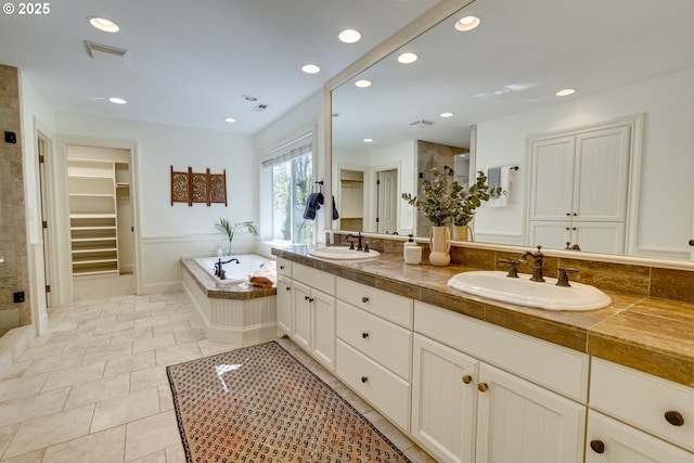 4054 Canal Woods Ct, Lake Oswego, OR 97034 - full bath with a bath, a shower stall, a spacious closet, and a sink